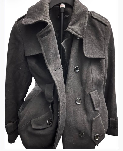 Calvin klein black wool blend - calvin,